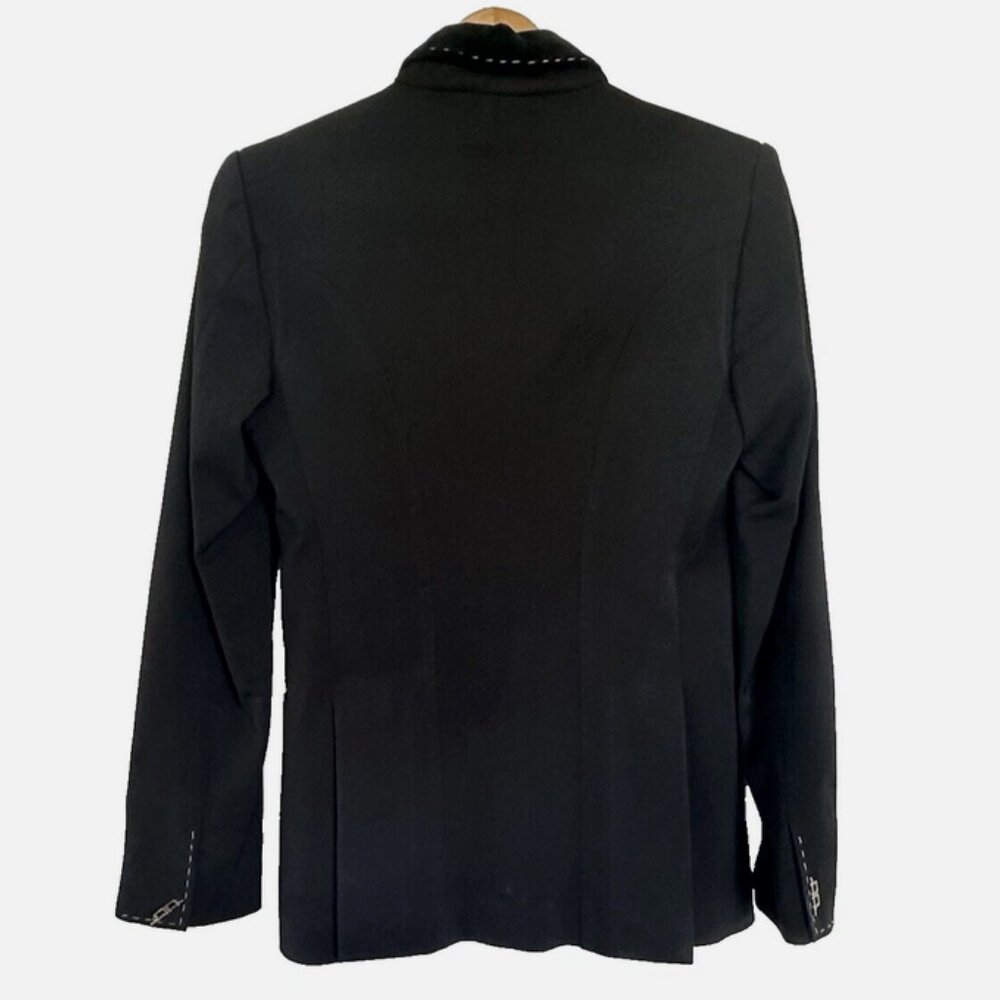 ALESSANDRO ALBANESE Black Show Coat IT 38 Small Velvet Collar Equestrian - Picture 6 of 9